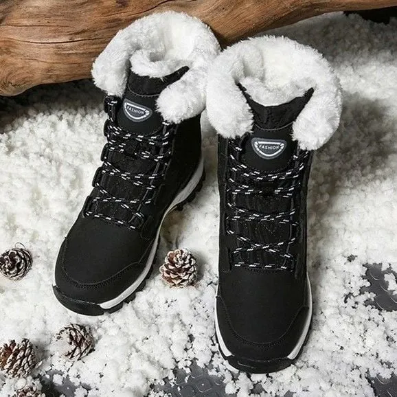 Cuzcare Snow Boots Women Winter Keep Warm Water-proof Shoes