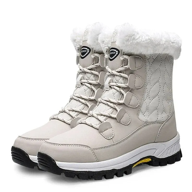 Cuzcare Snow Boots Women Winter Keep Warm Water-proof Shoes