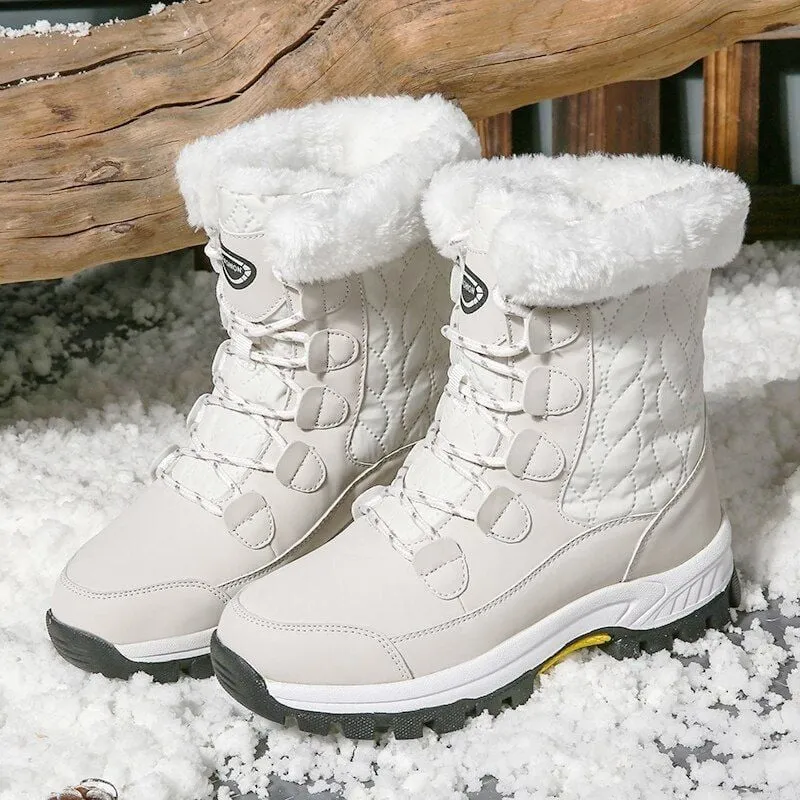 Cuzcare Snow Boots Women Winter Keep Warm Water-proof Shoes