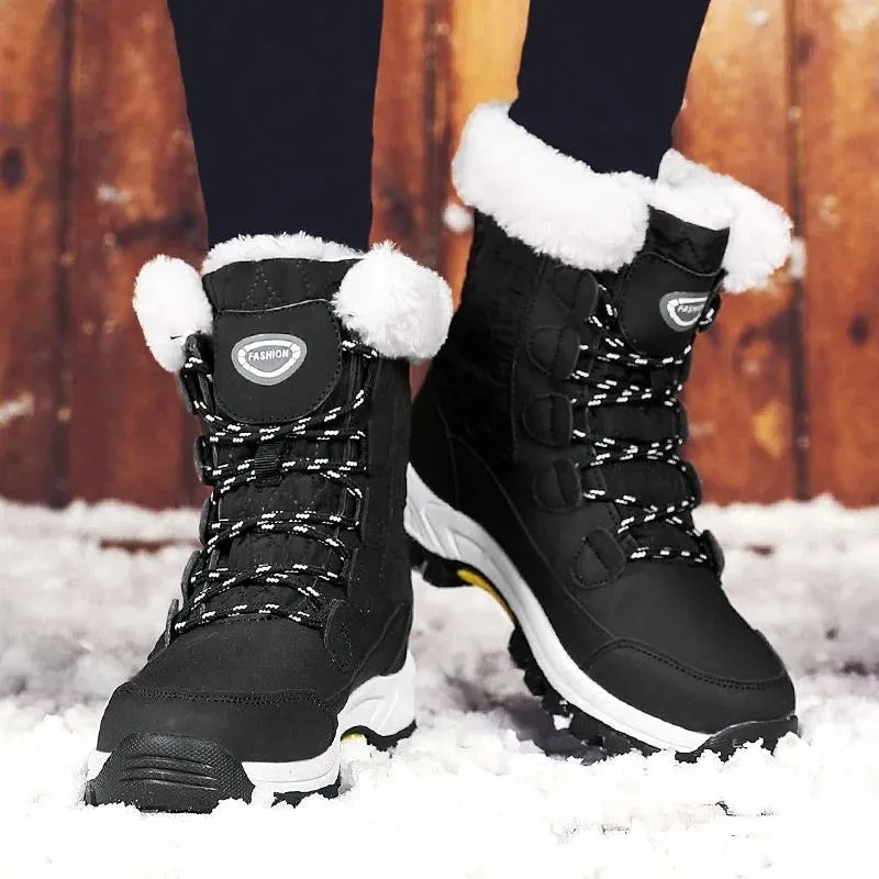 Cuzcare Snow Boots Women Winter Keep Warm Water-proof Shoes