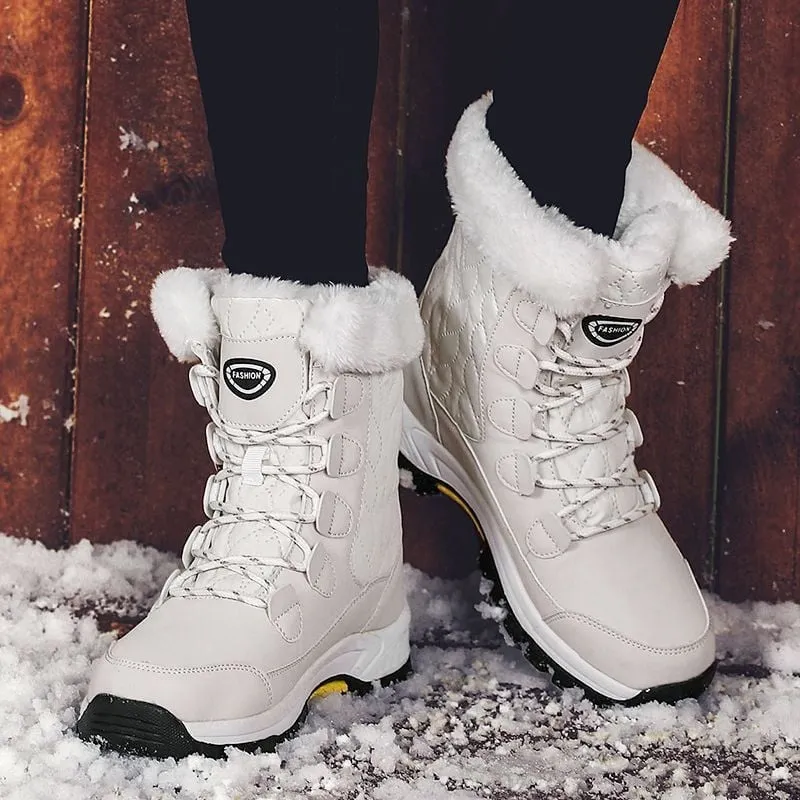 Cuzcare Snow Boots Women Winter Keep Warm Water-proof Shoes
