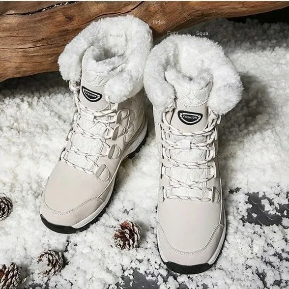 Cuzcare Snow Boots Women Winter Keep Warm Water-proof Shoes