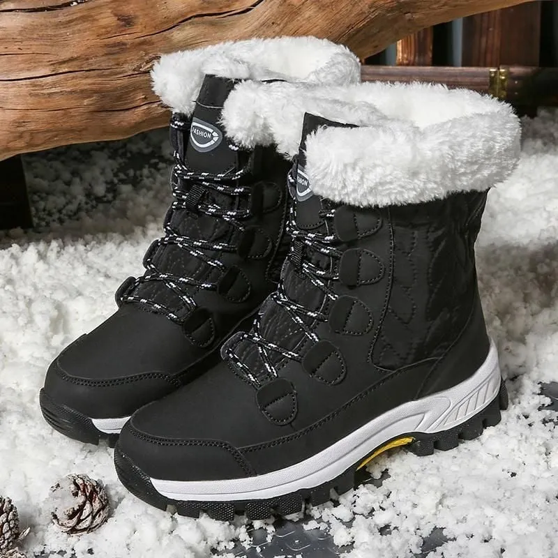 Cuzcare Snow Boots Women Winter Keep Warm Water-proof Shoes