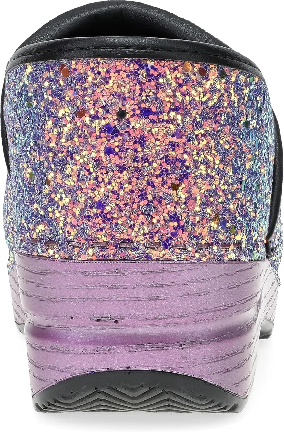 Dansko Professional Glitter Slip-On Clogs for Women - Rocker Sole and Arch Support for Comfort - Shiny and Stylish Glitter Uppers
