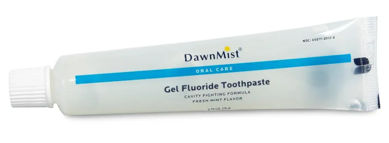 Dawn Mist GTP4685 Toothpaste 2.75 oz. Clear Gel Plastic Tube (Case)
