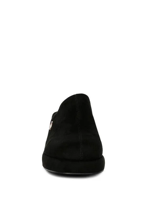 Delaunay Suede Heeled Mule Sandals
