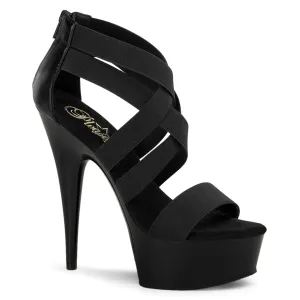DELIGHT-669 Pleaser 6 Inch Heel Black  Stripper Platforms High Heels