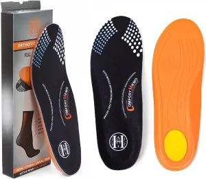 diig Shoe Inserts for Men Women, Memory Foam Orthotic Shoe Insoles Relieve Flat Feet & Heel Pain Anti-Fatigue Full-Length Work Casual Shoe Insoles