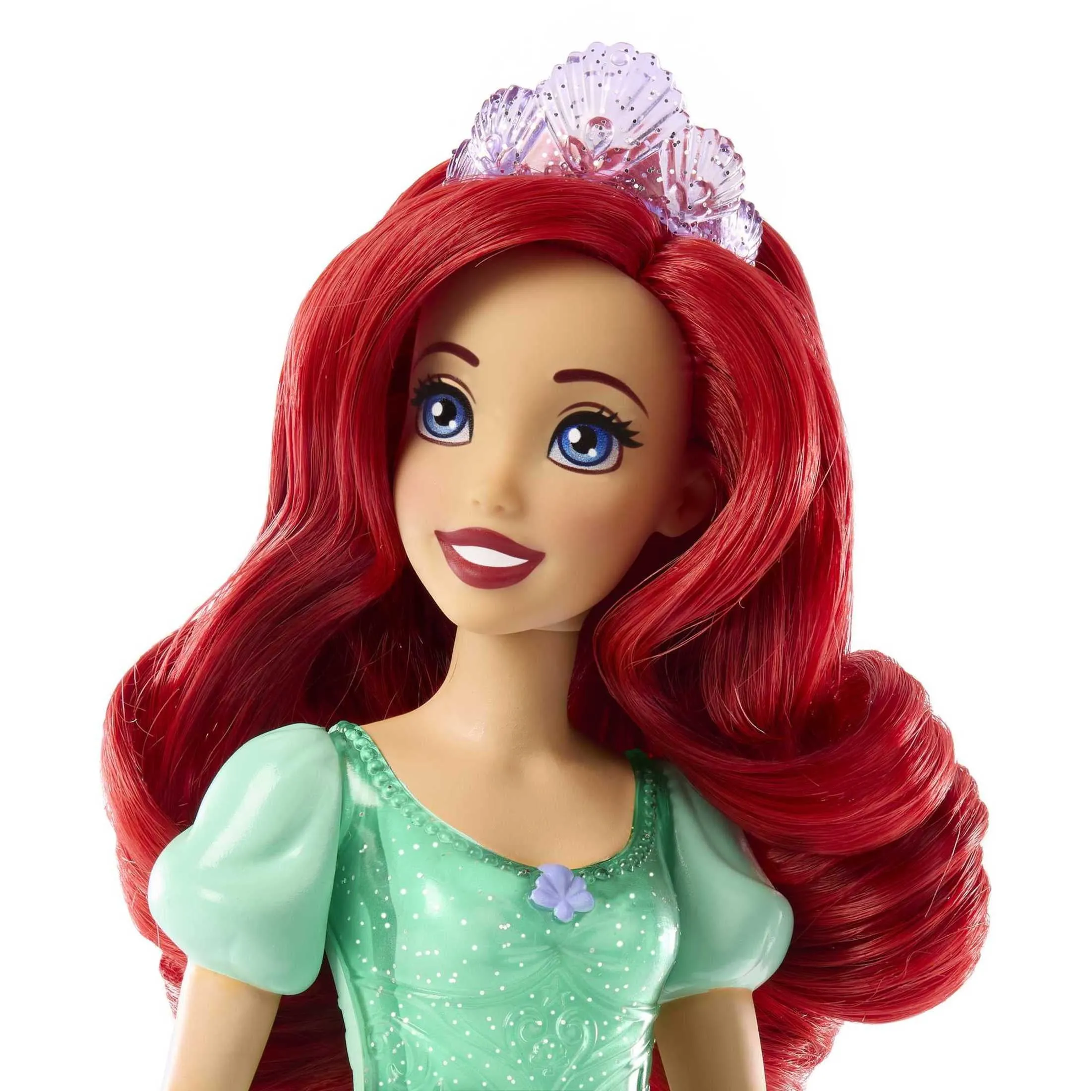 Disney Princess Ariel Fashion Doll with Red Hair, Blue Eyes & Tiara Accessory, Sparkling Look