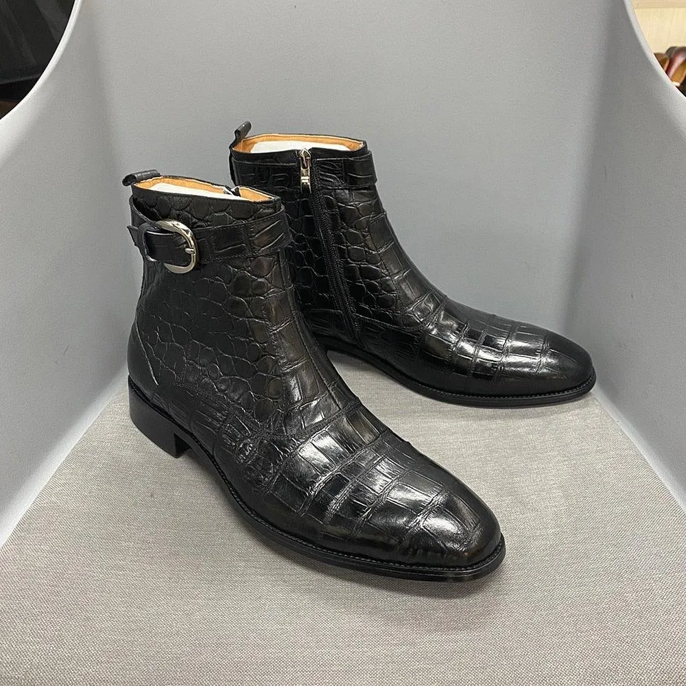 DW Men's Genuine Leather Cowboy Boots
