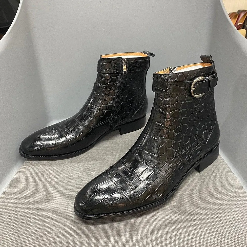 DW Men's Genuine Leather Cowboy Boots