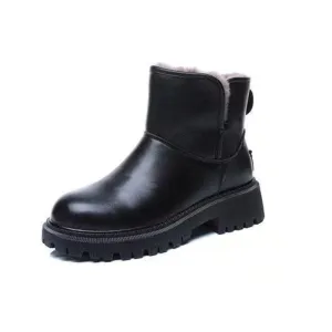 Dyavor Orthopedic Women Ankle Boots Arch Support Plush Warm Waterproof Wide Toe-box