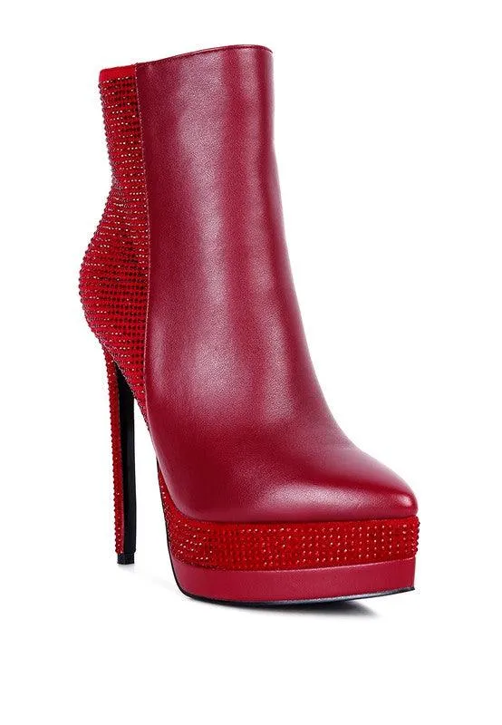 Encanto Diamante Set High Heeled Ankle Boot