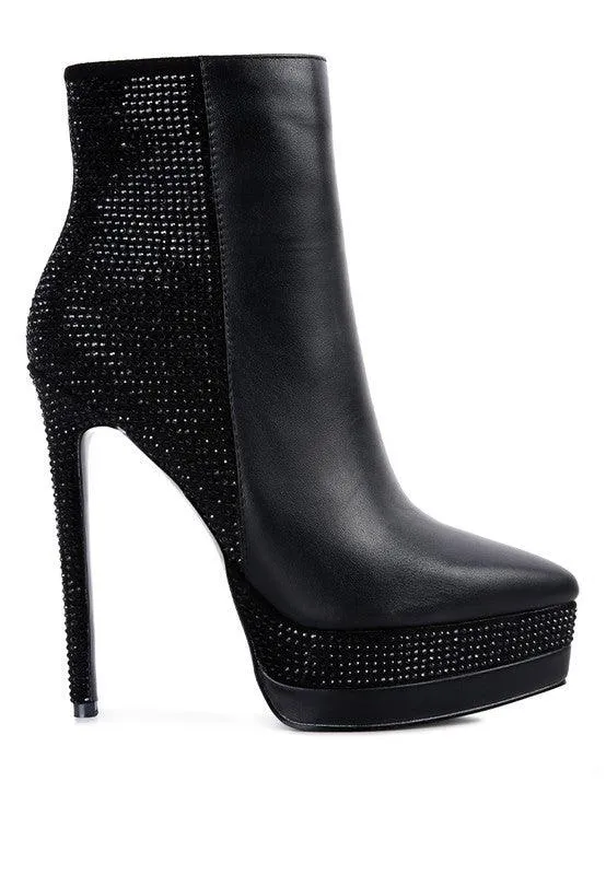 Encanto Diamante Set High Heeled Ankle Boot