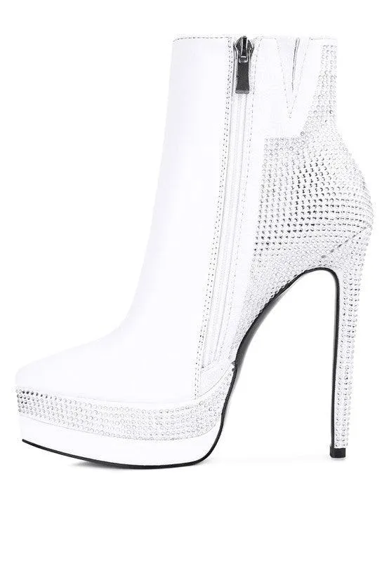 Encanto Diamante Set High Heeled Ankle Boot