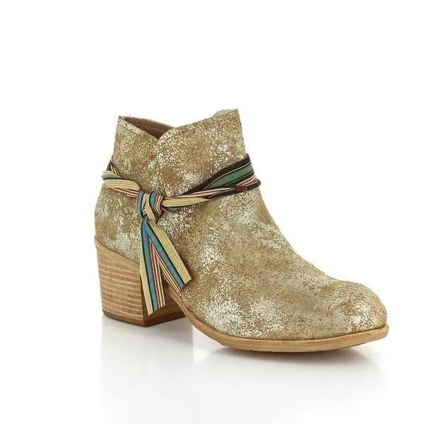 Felmini A226 Gold Ankle Boots