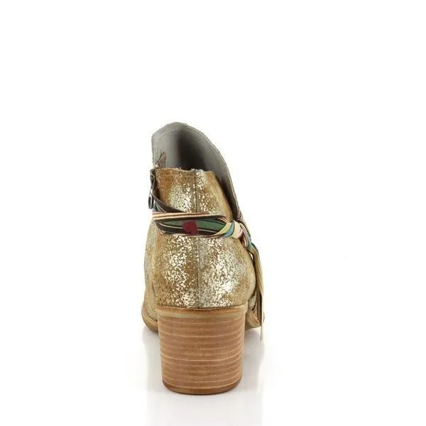 Felmini A226 Gold Ankle Boots