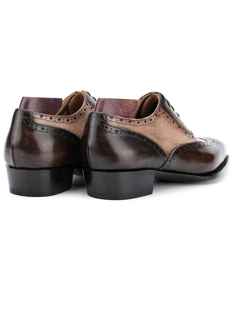 Fiddle-Back Beveled Waist Men's Dress Shoes
