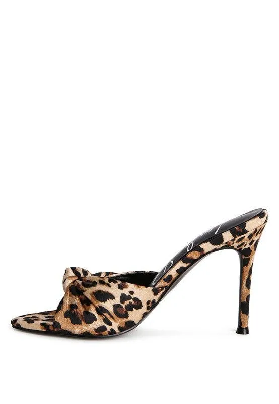 First Crush Satin Knot High Heeled Sandals
