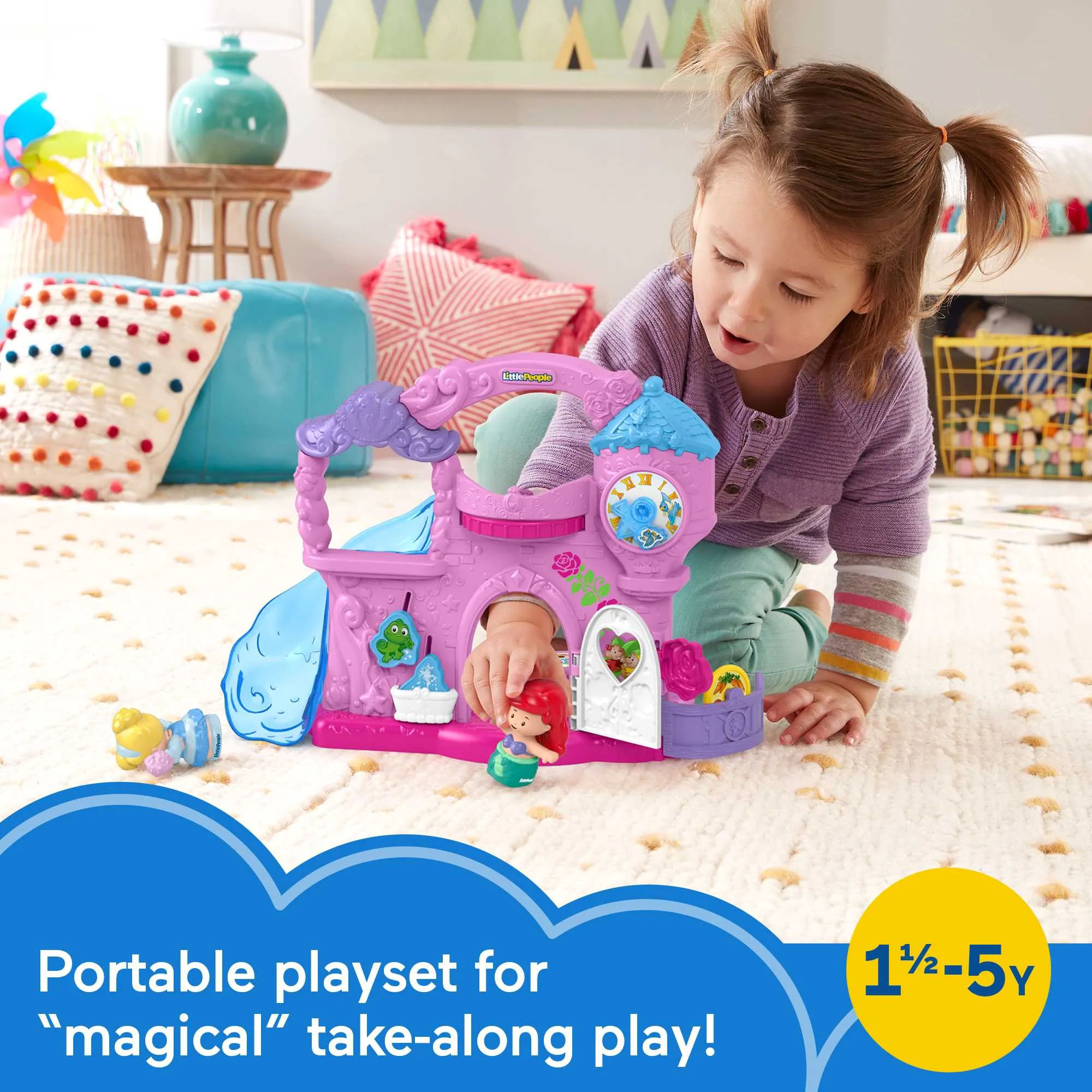 Fisher-Price Disney Princess Play & Go Castle By Little People