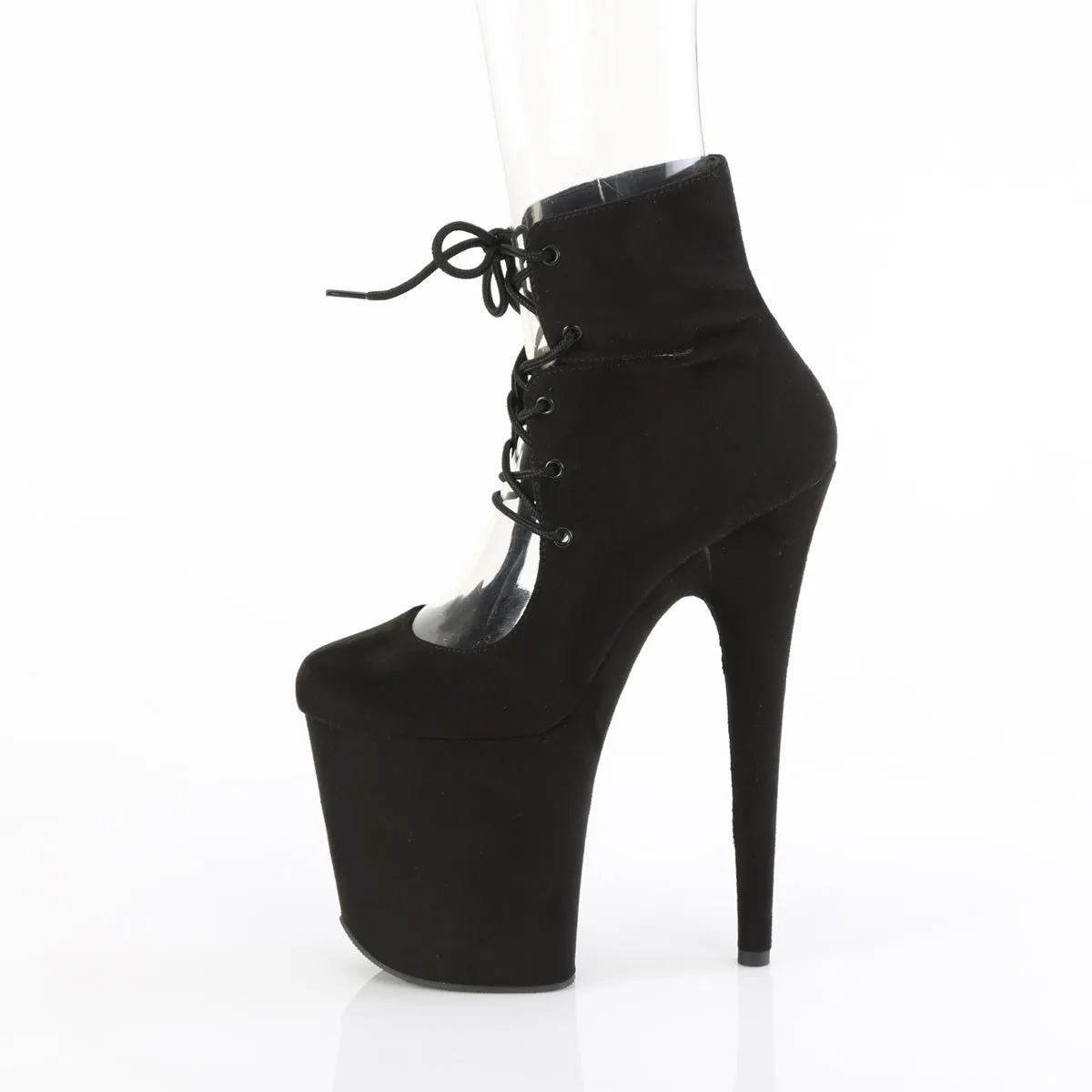 FLAMINGO-800-22 Pleaser 8 Inch High heel Black Stripper Shoes