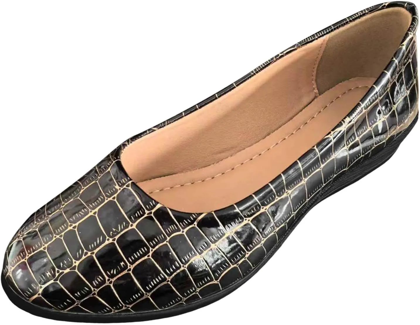 Flats for Women Dressy Comfortable Loafers Round Toe Office Shoes Slip On Ballet Flats Casual Work Shoes Dress Shoes