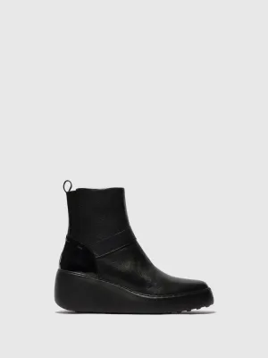 Fly London Women's DOXE604FLY Zip-Up Ankle Boots Black
