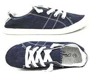 Forever Link Women's Classic Slip-On Comfort-01 BLUE Fashion Sneaker-7
