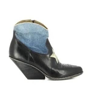 Forte AD1924 Black & Jean Ankle Boots