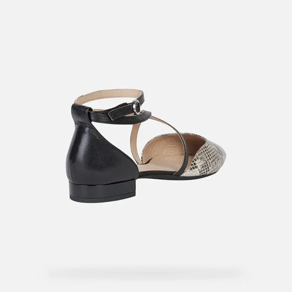 GEOX Women D Charyssa B - Black/Beige
