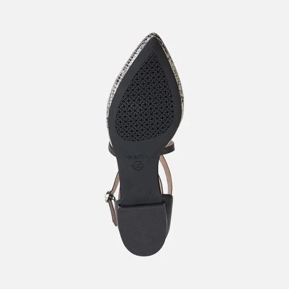 GEOX Women D Charyssa B - Black/Beige