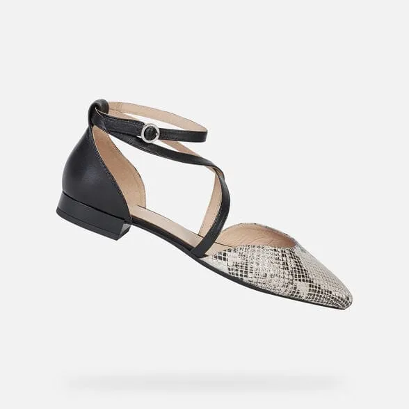 GEOX Women D Charyssa B - Black/Beige