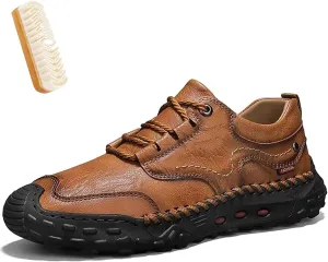 Giltpeak Tanner Shoes Men, Full-Grain Leather Oxford with Non Slip Rubber, Orthopedic Stylish Men’S Boots