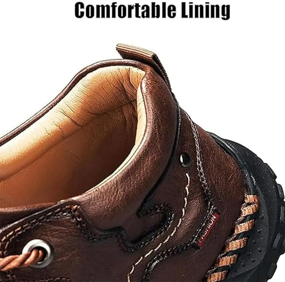 Giltpeak Tanner Shoes Men, Full-Grain Leather Oxford with Non Slip Rubber, Orthopedic Stylish Men’S Boots
