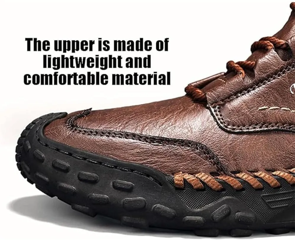 Giltpeak Tanner Shoes Men, Full-Grain Leather Oxford with Non Slip Rubber, Orthopedic Stylish Men’S Boots