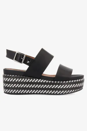 GIOSEPPO SERRES BLACK PLATFORM SANDAL
