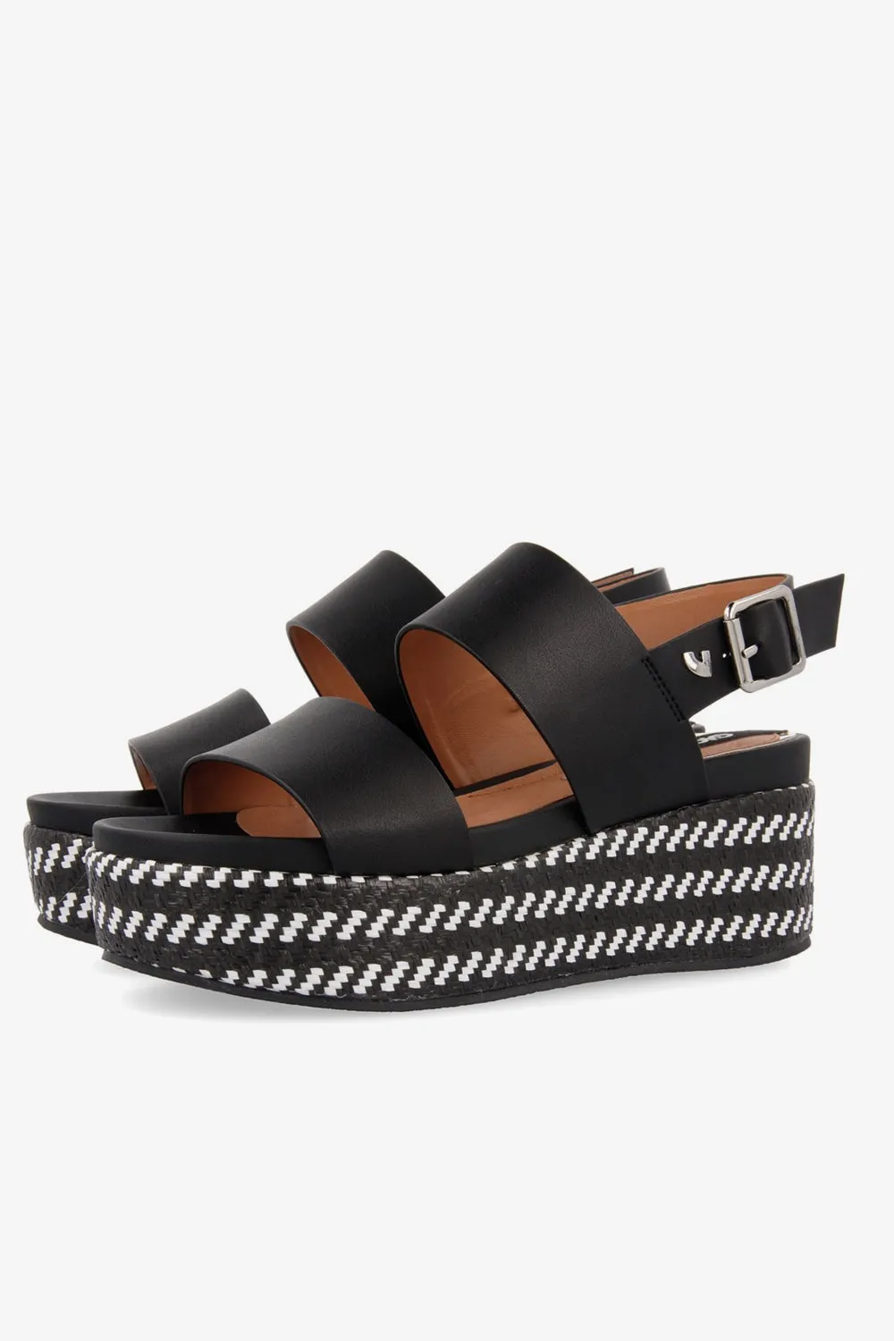 GIOSEPPO SERRES BLACK PLATFORM SANDAL