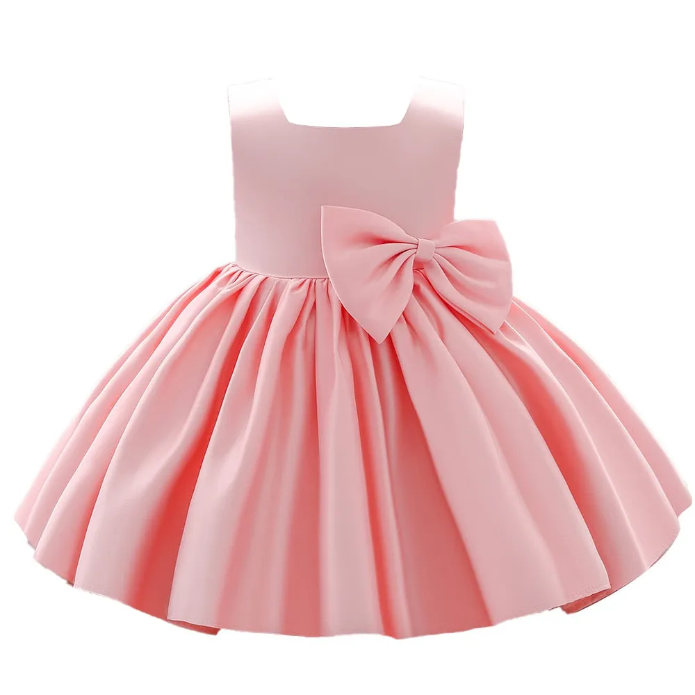 Girls Dress with Bow, Flower Girl Dress