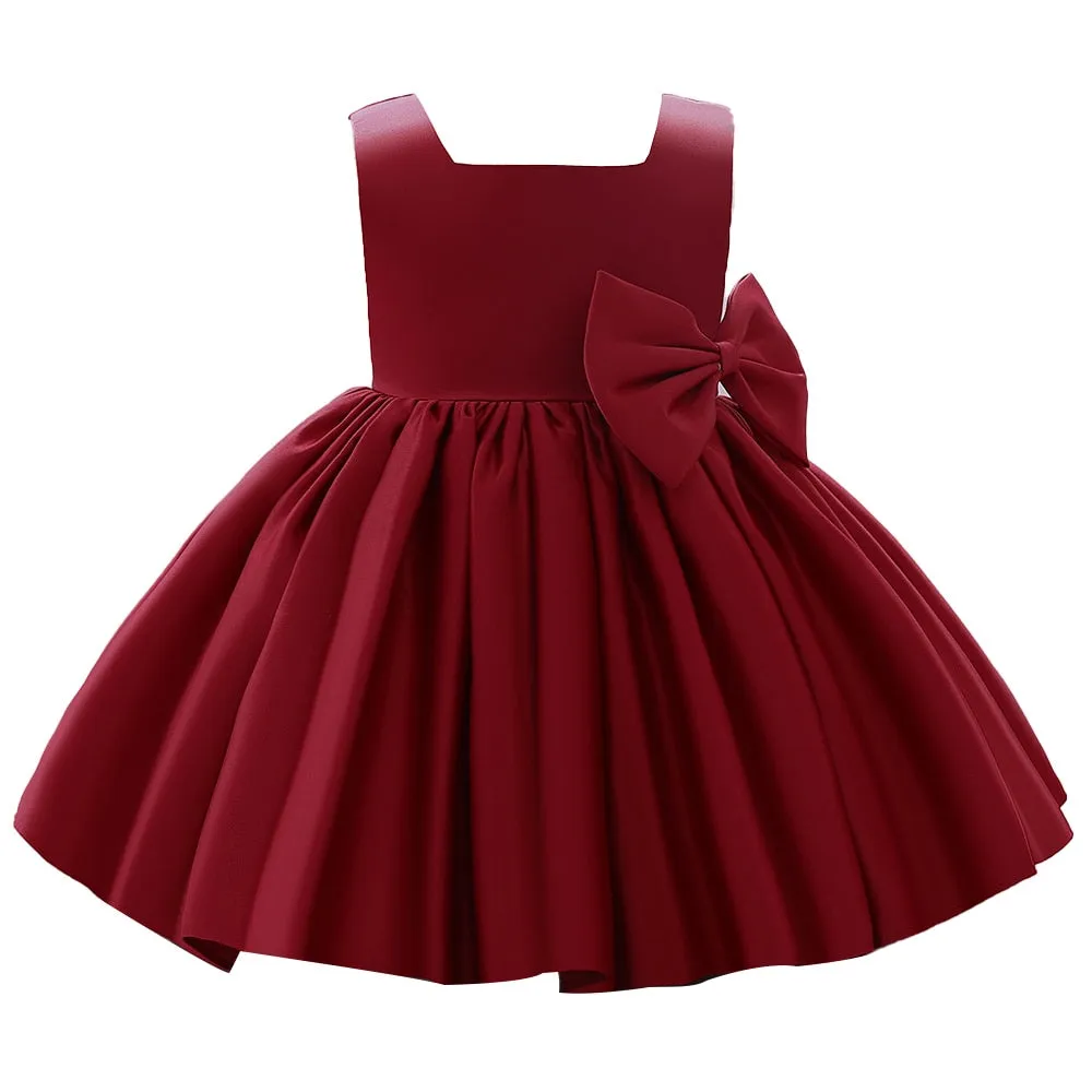 Girls Dress with Bow, Flower Girl Dress