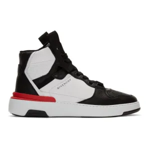 Givenchy Black and White Wing High Sneakers