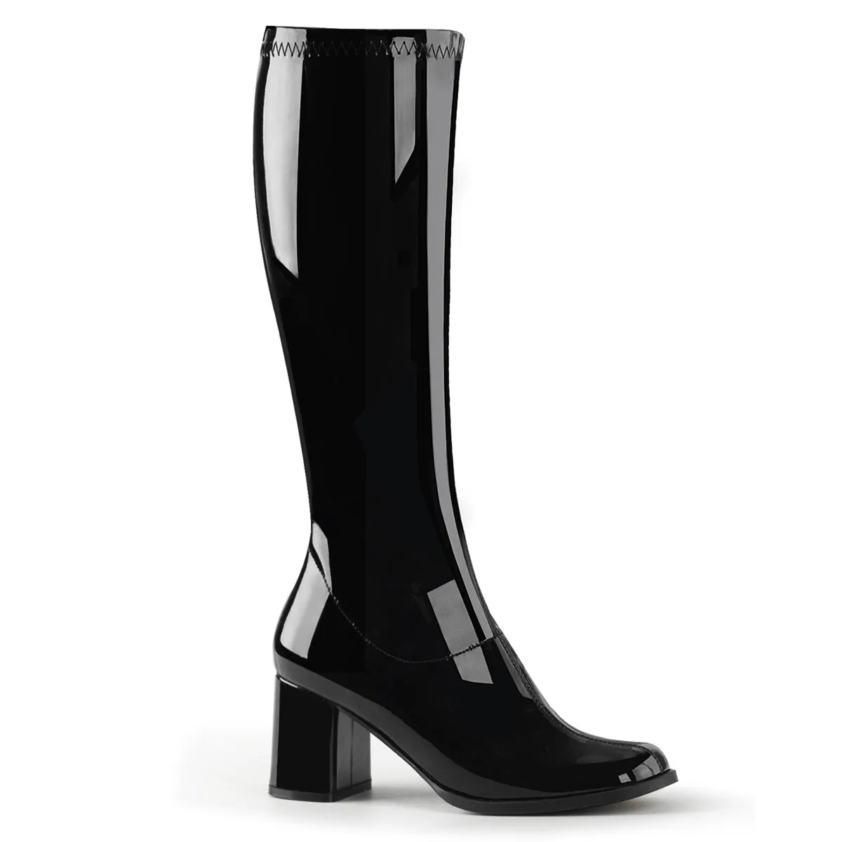 GOGO-300 Funtasma Black Patent Fancy Dress Women's Boots (Fantasy Footwear)