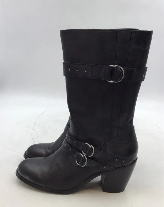 Harley-Davidson Women's Black Leather Motorcycle Boots - Size 9