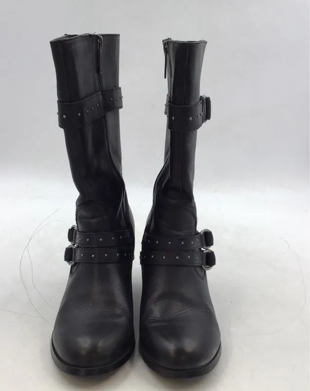 Harley-Davidson Women's Black Leather Motorcycle Boots - Size 9