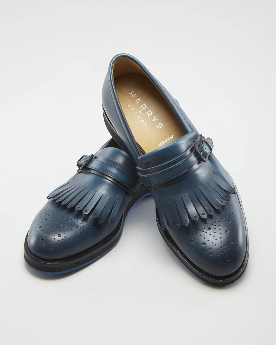Harry's London Women's Navy Leather Loafers - EUR 40