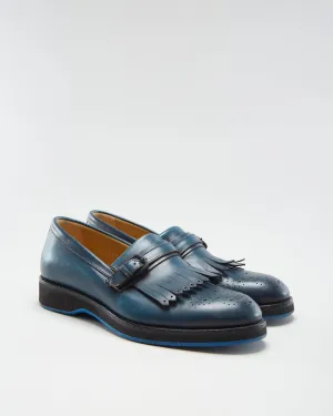 Harry's London Women's Navy Leather Loafers - EUR 40