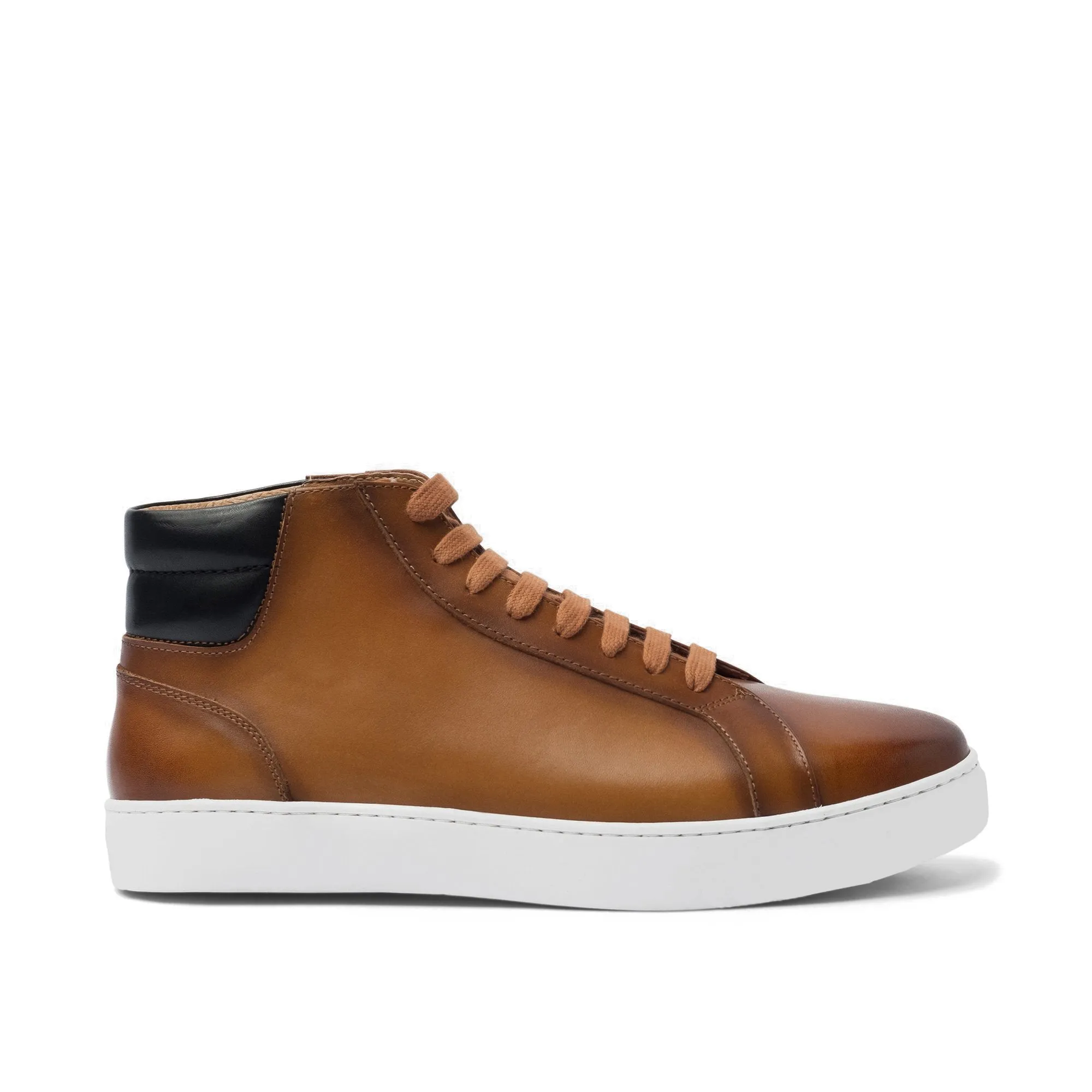 Height Increasing Tan Leather Angus Sneaker Boots
