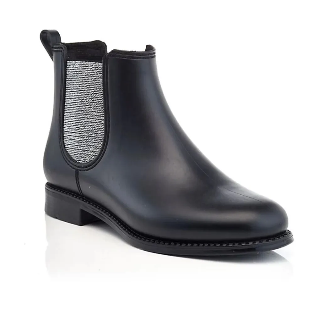 HF Marsala Patterned Elastic Ankle Rain Boot