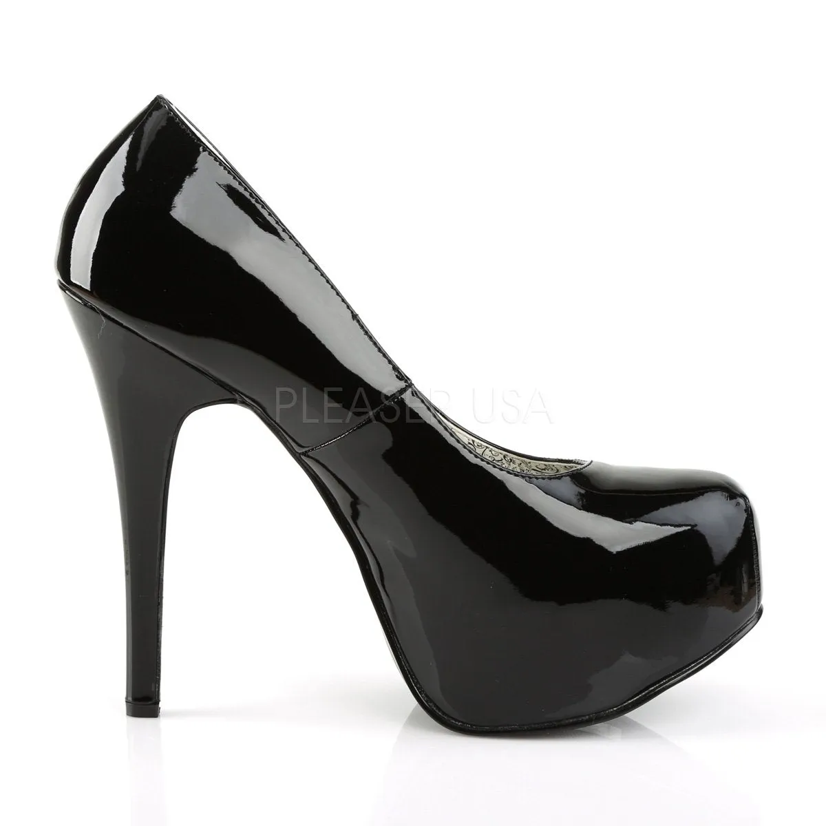 Hidden Platform Wide Width Pump shoes with 5-inch Heel 5-colors TEE06W