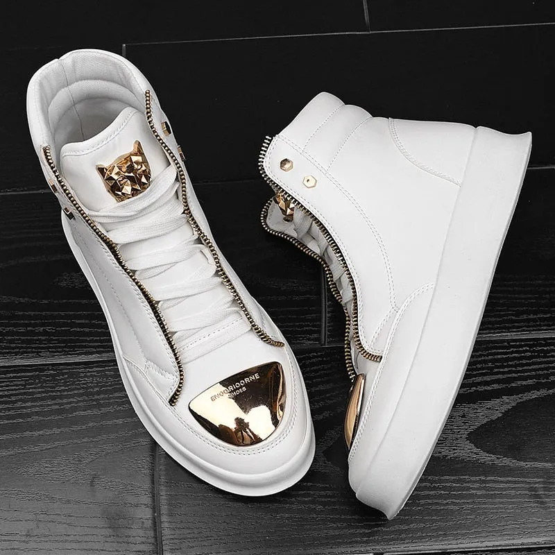 High Top Leopard Platform Skate Sport Shoes