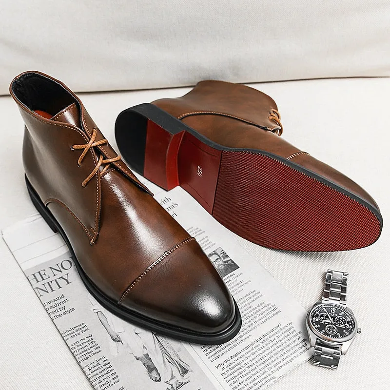 Hnzxzm Men Shoes Red Sole Fashion Business Casual Party Banquet Daily Retro Carved Lace-up Brogue Dress Shoes